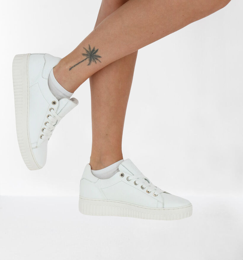 Shoecolate Witte Sneakers in leer (266407)
