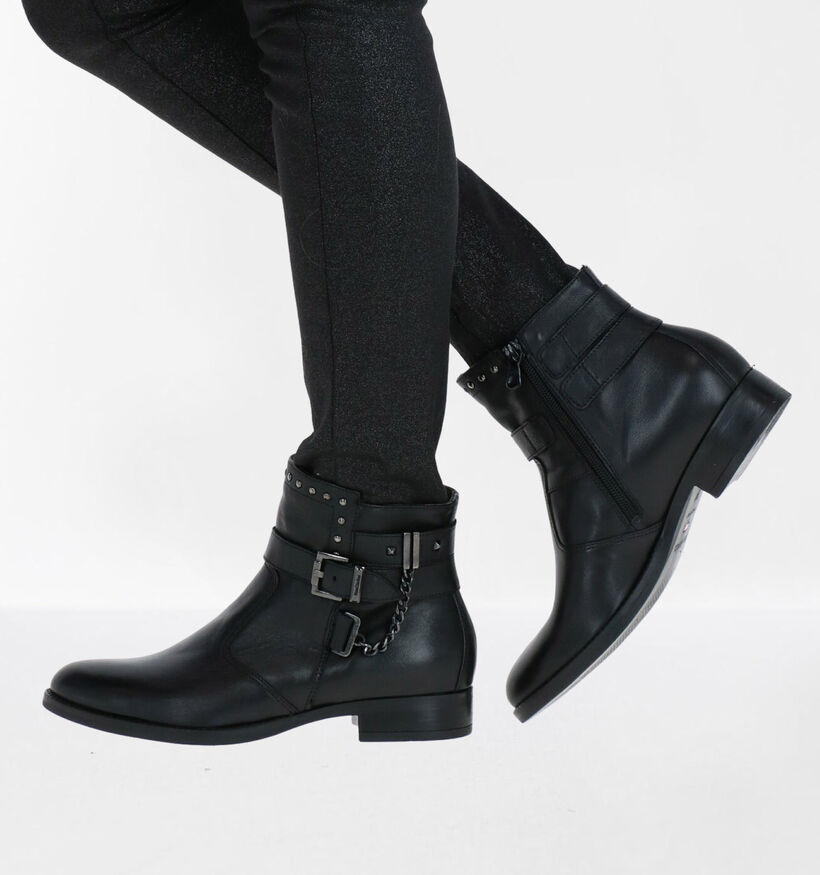 NeroGiardini Bottines plates en Noir en cuir (278990)