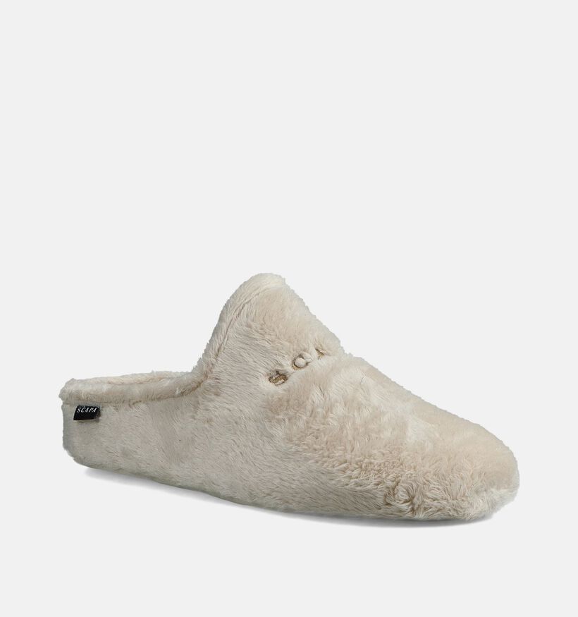 Scapa Pantoufles en Beige pour femmes (364006) - pour semelles orthopédiques