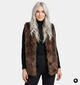 Laurent David Zaragoza Veste Faux-Fur en Marron pour femmes (382016)