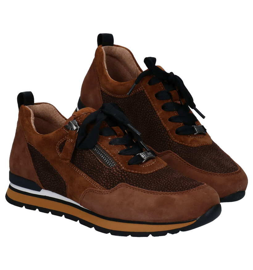 Gabor OptiFit Cognac Sneakers in leer (282287)