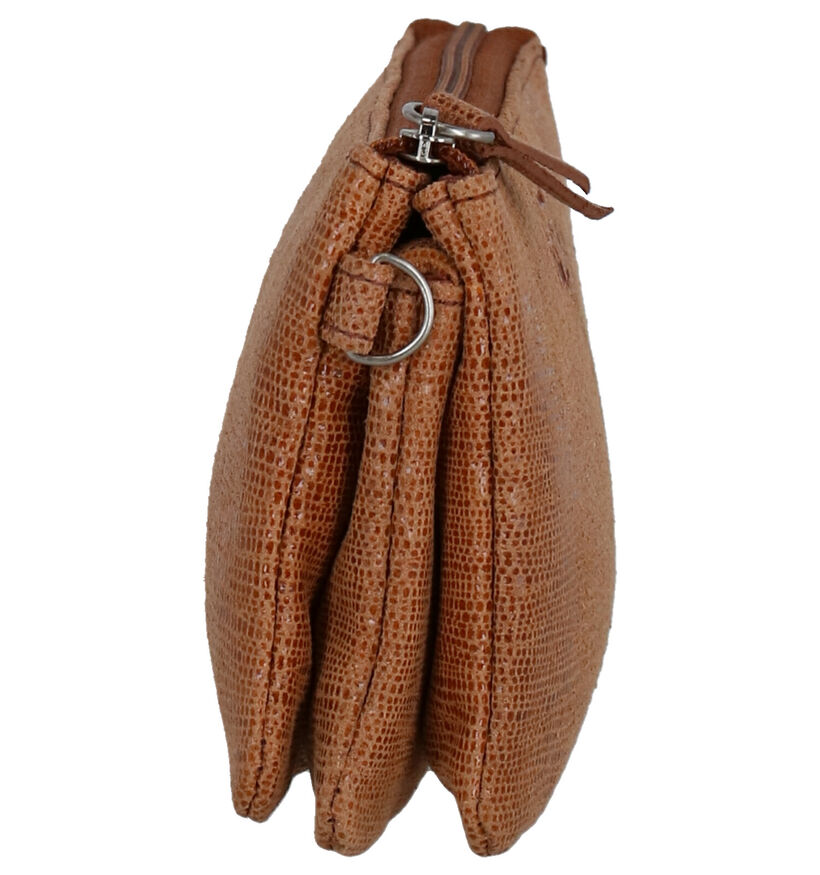 Via Limone Lizard Zwart Crossbody Tasje in nubuck (270746)