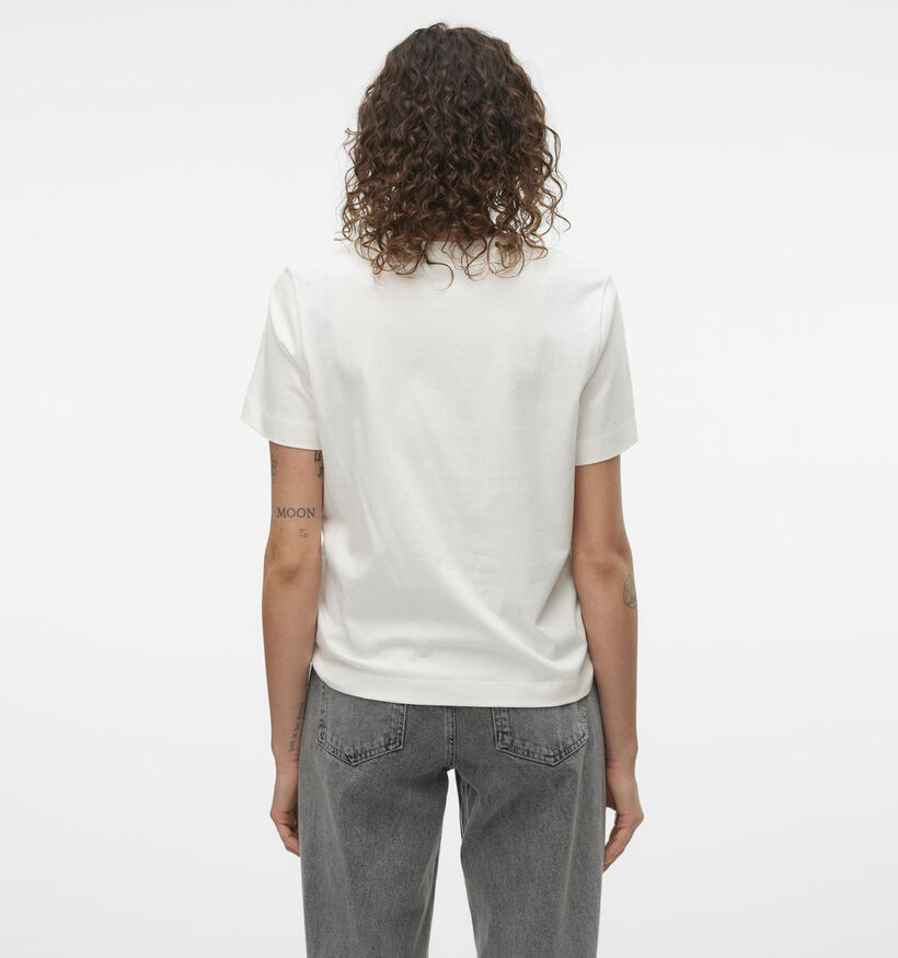 Vero Moda Mette Wit T-shirt voor dames (346405)