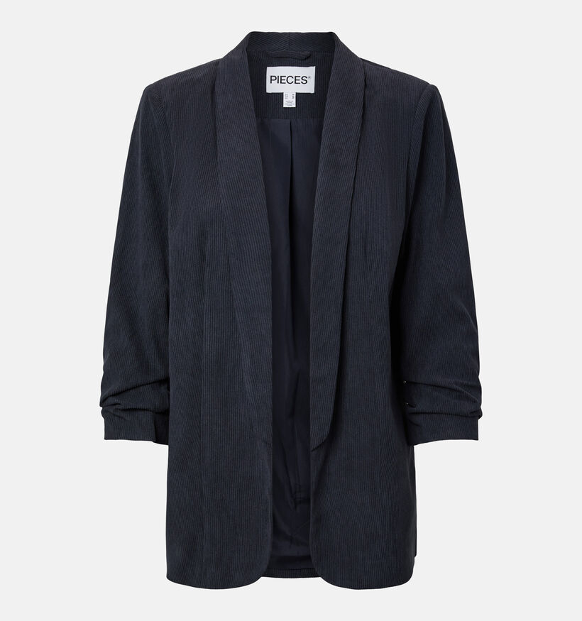 Pieces Bosella 3/4 Corduroy Donkerblauwe Blazer voor dames (382090)