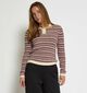Desires Kallie Knit Polo Gestreepte Trui voor dames (364726)