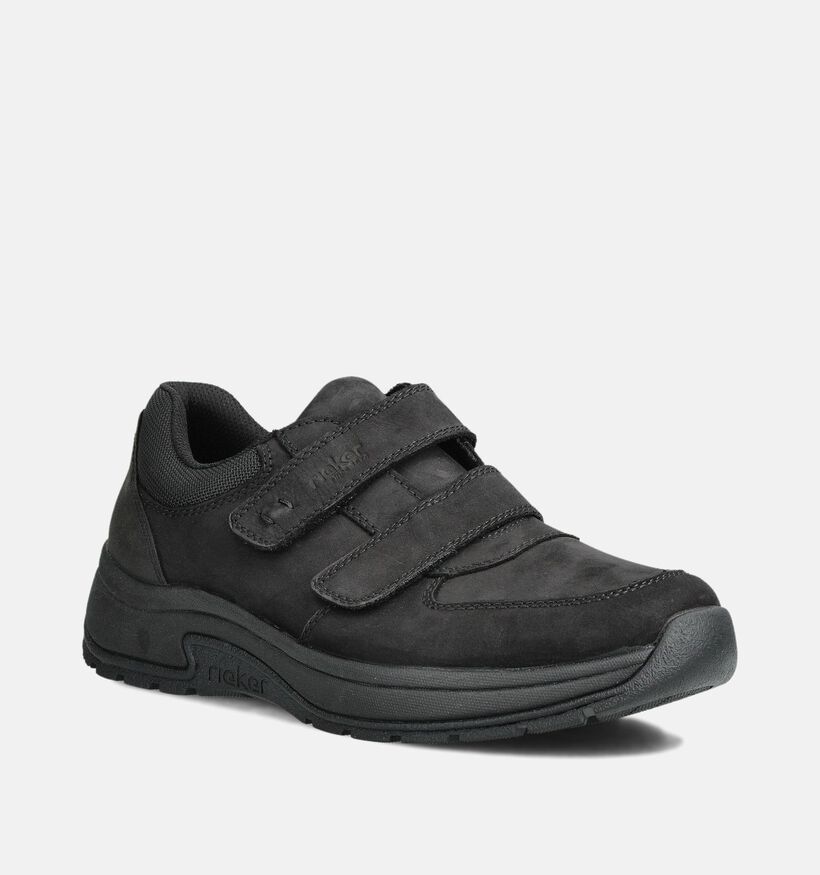 Rieker Zwarte Velcroschoenen Comfort voor heren (360445) - geschikt voor steunzolen