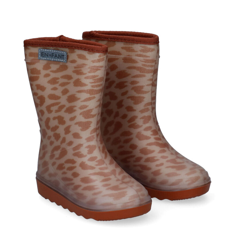 Enfant Bottes de pluie en Beige foncé pour filles (297697)