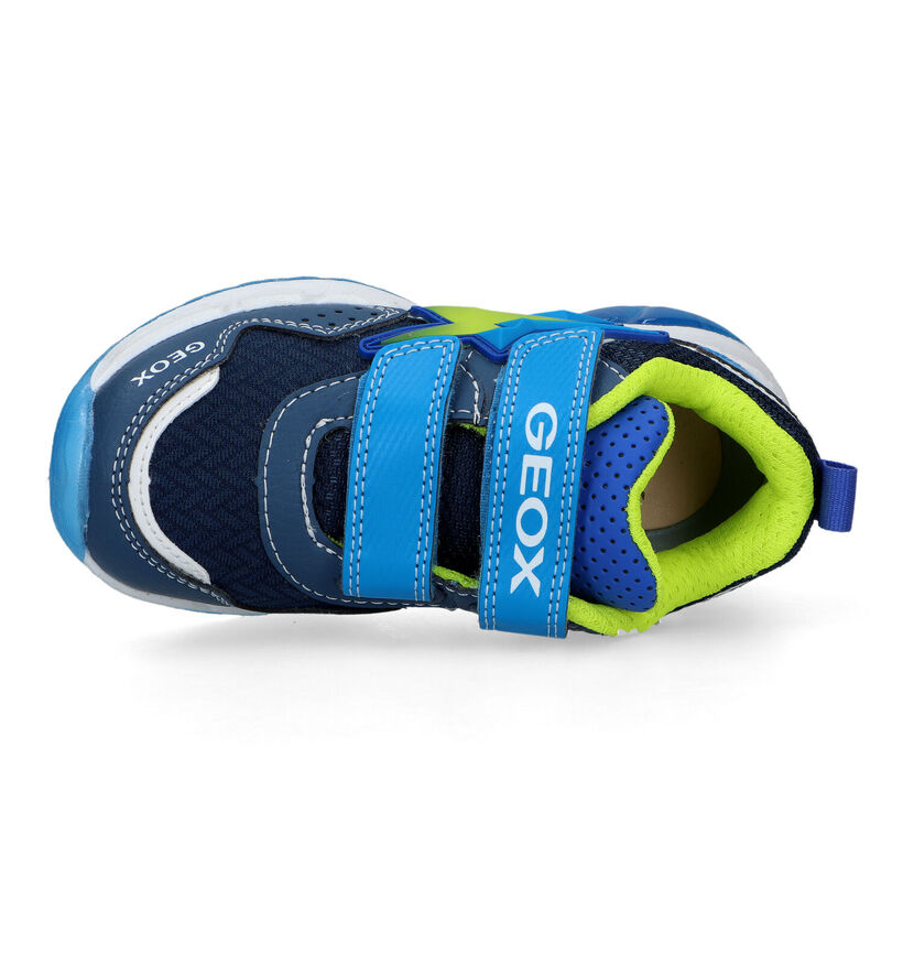 Geox Spaziale Blauwe Velcroschoenen in kunstleer (326631)