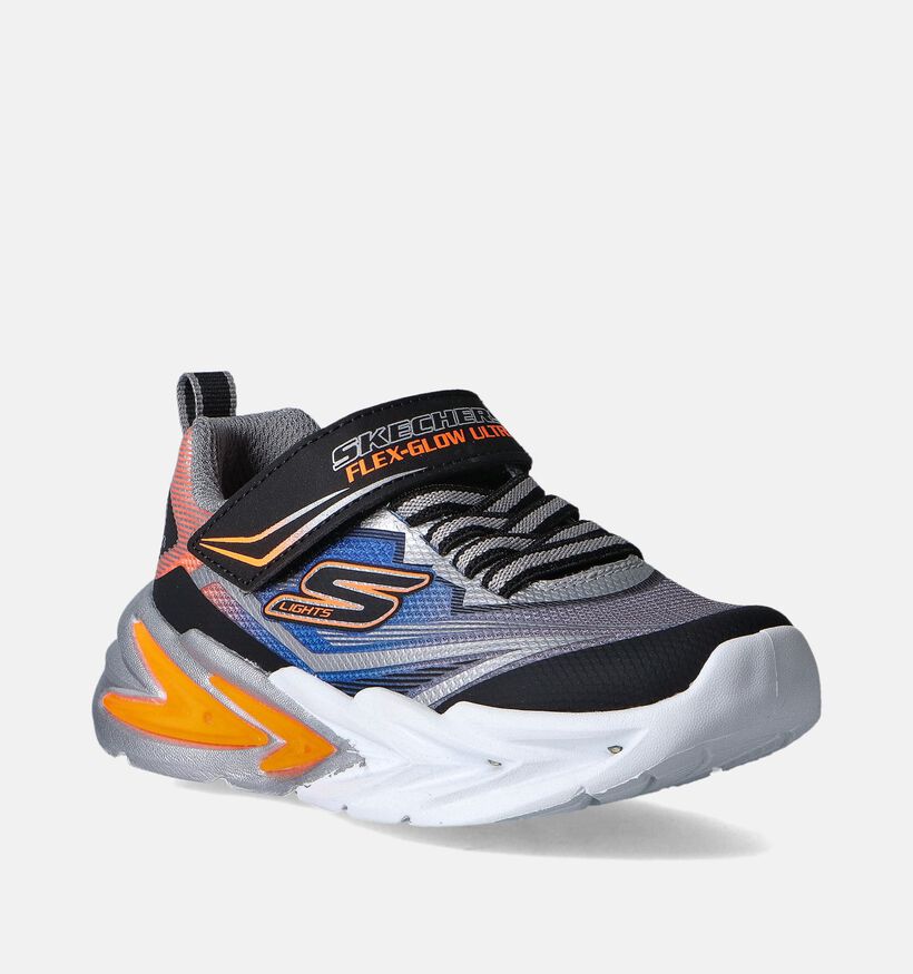 Skechers Flex Glow Ultra Zwarte Sneakers voor jongens, meisjes (352316)