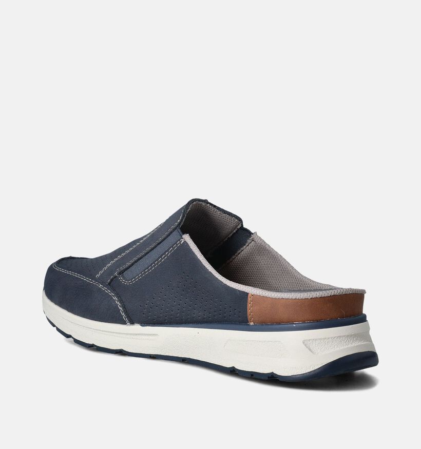 Rieker Blauwe Slippers voor heren (354795) - geschikt voor steunzolen