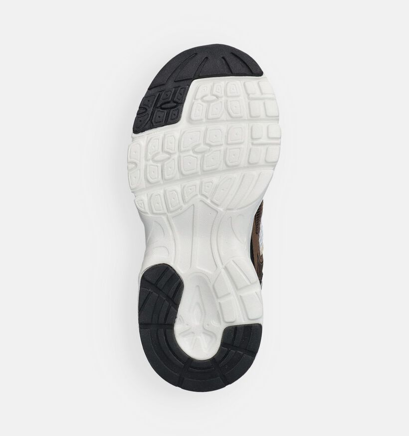 Posh by Poelman Witte/Bruine Sneakers voor jongens, meisjes (372279) - geschikt voor steunzolen