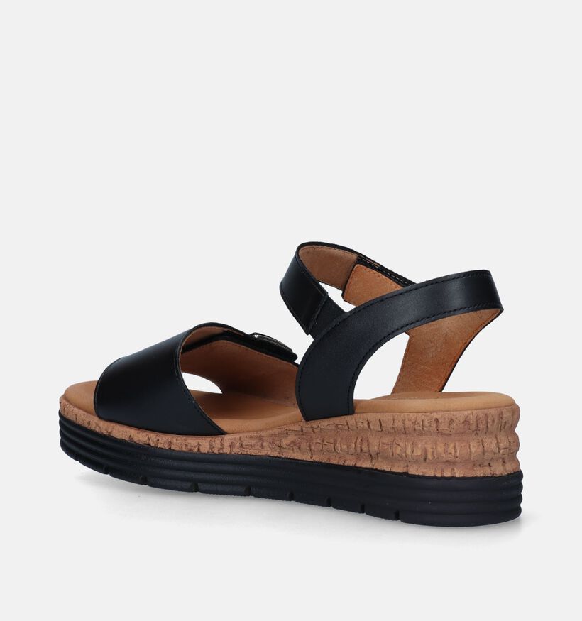 Gabor Comfort Zwarte Sandalen Met Sleehak voor dames (339496)