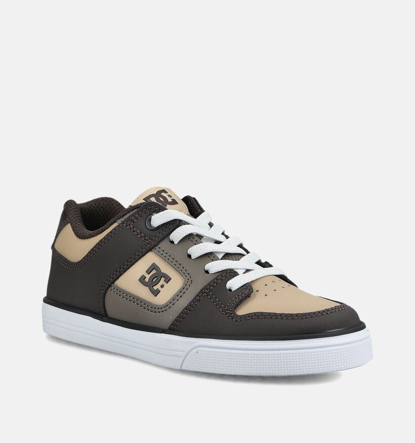 DC Shoes Pure Elastic Baskets basses en Brun pour filles, gar&ccedil;ons (376205)