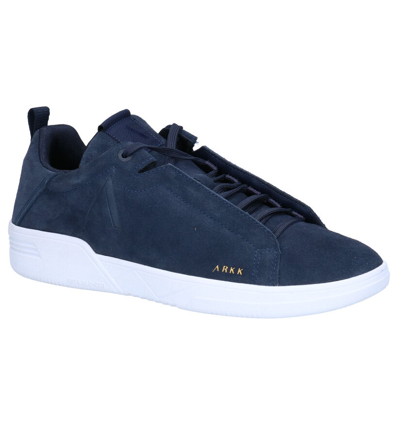 ARKK Uniklass Chaussures à lacets en Bleu en daim (271000)