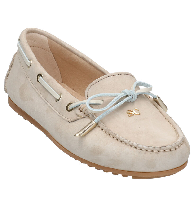 Scapa Beige Mocassins in daim (270356)