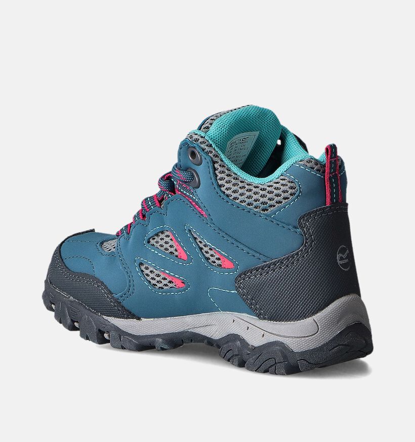 Regatta Holcombe Mid Jnr Turquoise Wandelschoenen voor meisjes (361298) - geschikt voor steunzolen