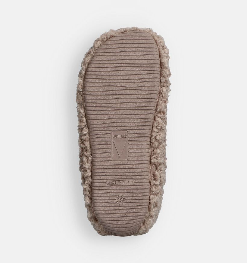Verbenas York Curly Pantoufles en Beige pour femmes (376171)