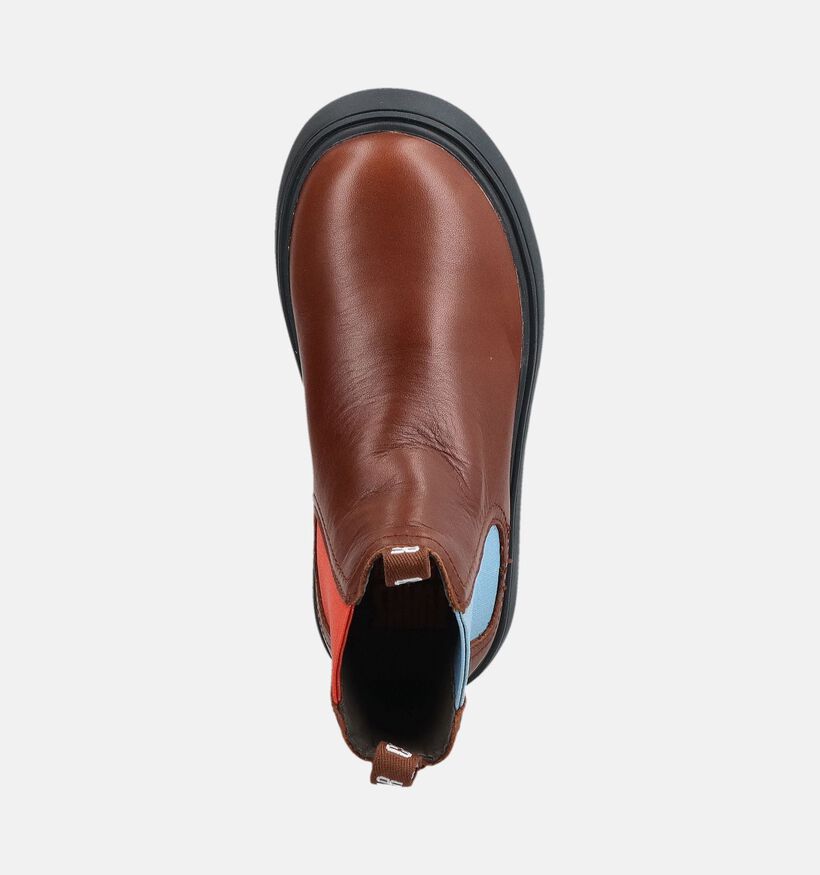 Camper Bruine/Blauwe Boots Chelsea voor jongens (376122) - geschikt voor steunzolen