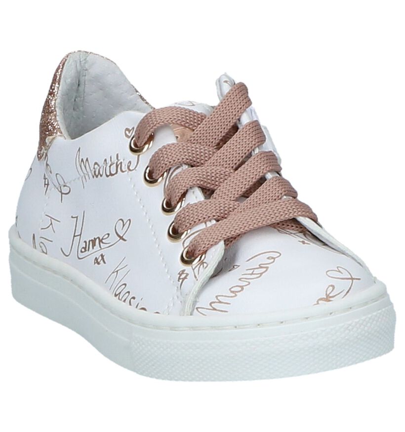 Witte Sneakers K3 met Gouden Handtekeningen in kunstleer (213085)