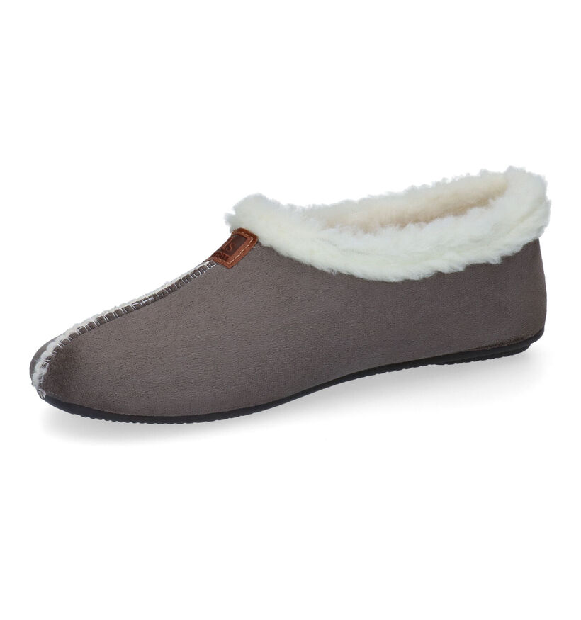 Nortena's Grijze Pantoffels in faux fur (311094)