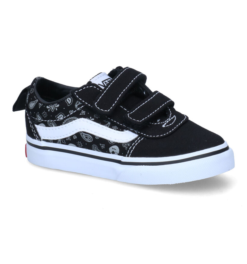 Vans Ward Skull Bandana Zwarte Sneakers in kunstleer (303046)