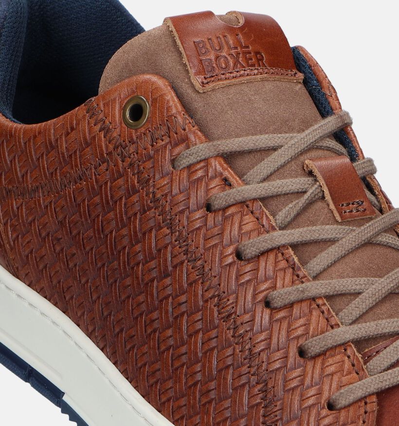 Bullboxer Cognac Veterschoenen voor heren (338846) - geschikt voor steunzolen