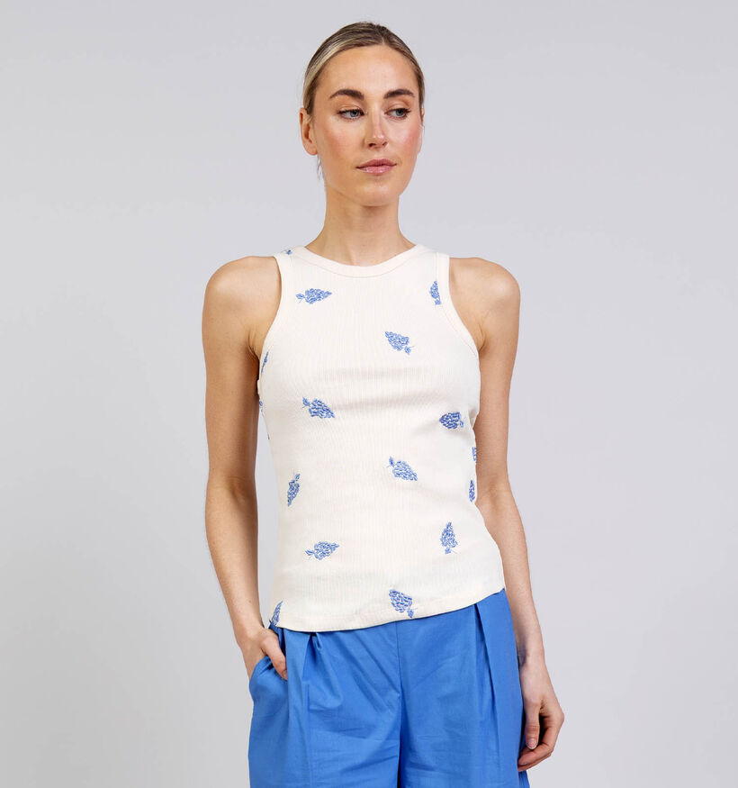 Desires Piper Beige/Blauwe Top voor dames (374244)