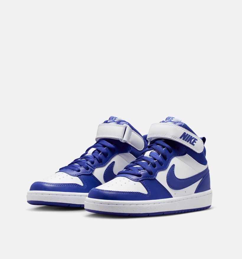 Nike Court Borough Baskets montantes en Blanc pour garçons (364594)