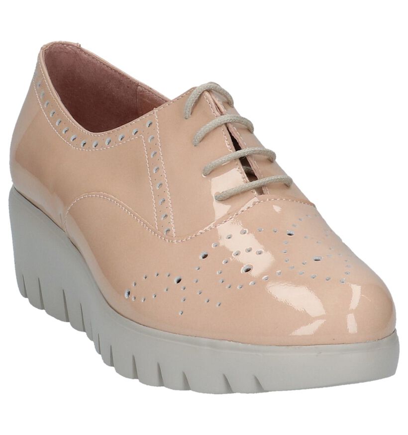 Wonders Chaussures à lacets en Rose en cuir (217728)