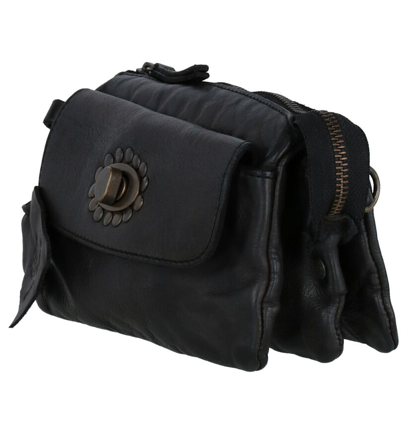 Bear Design Sac porté croisé en Noir en cuir (284321)