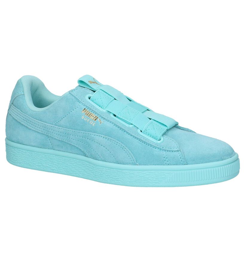 Puma Baskets slip-on en Turquoise en daim (209951)