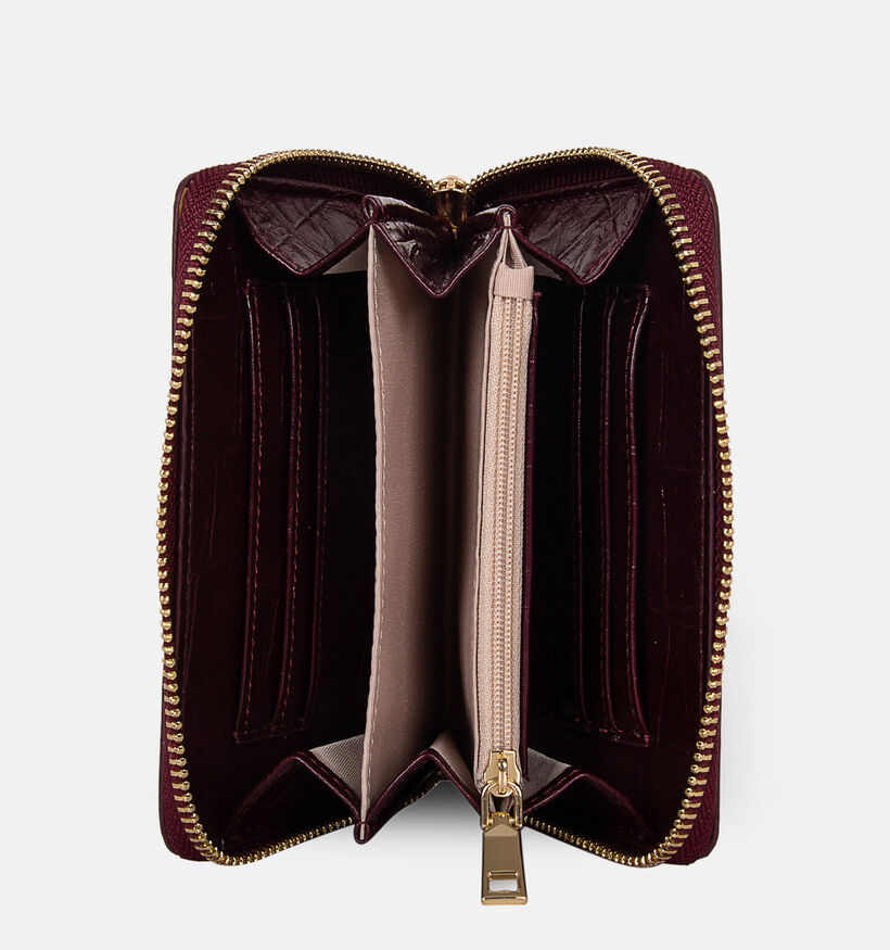 Laurent David Bordeaux Portemonnee met Rits voor dames (381592)