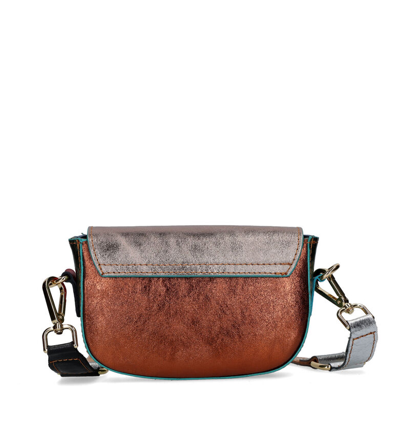 Via Limone Veelkleurige Bronze Crossbody Tas in leer (333725)