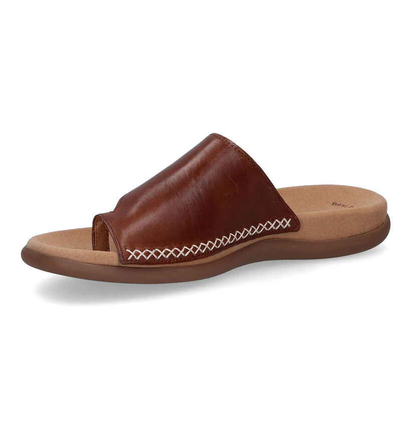 Gabor Best Fitting Nu-pieds en Cognac en cuir (301879)