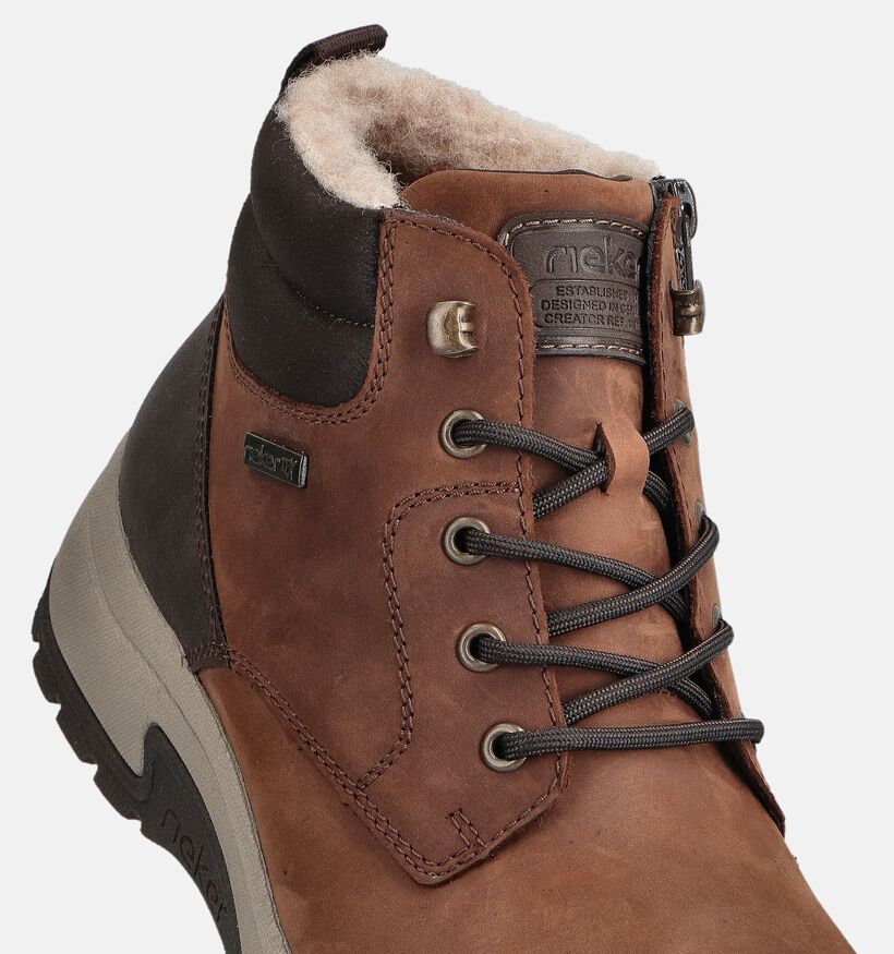 Rieker Donkerbruine Hoge Schoenen voor heren (363503) - geschikt voor steunzolen