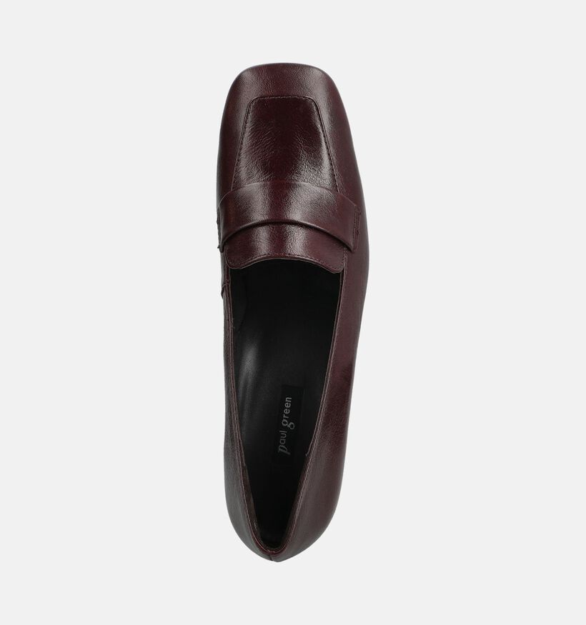 Paul Green Bordeaux Mocassins met Hak voor dames (379783)