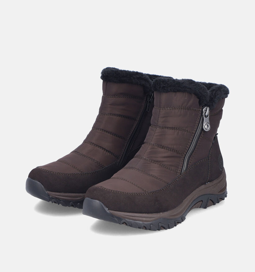 Rieker Donkerbruine Snowboots RiekerTEX voor dames (379951) - geschikt voor steunzolen