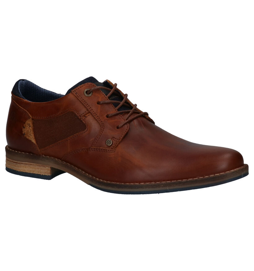 Bullboxer Cognac Geklede Veterschoenen in leer (265983)