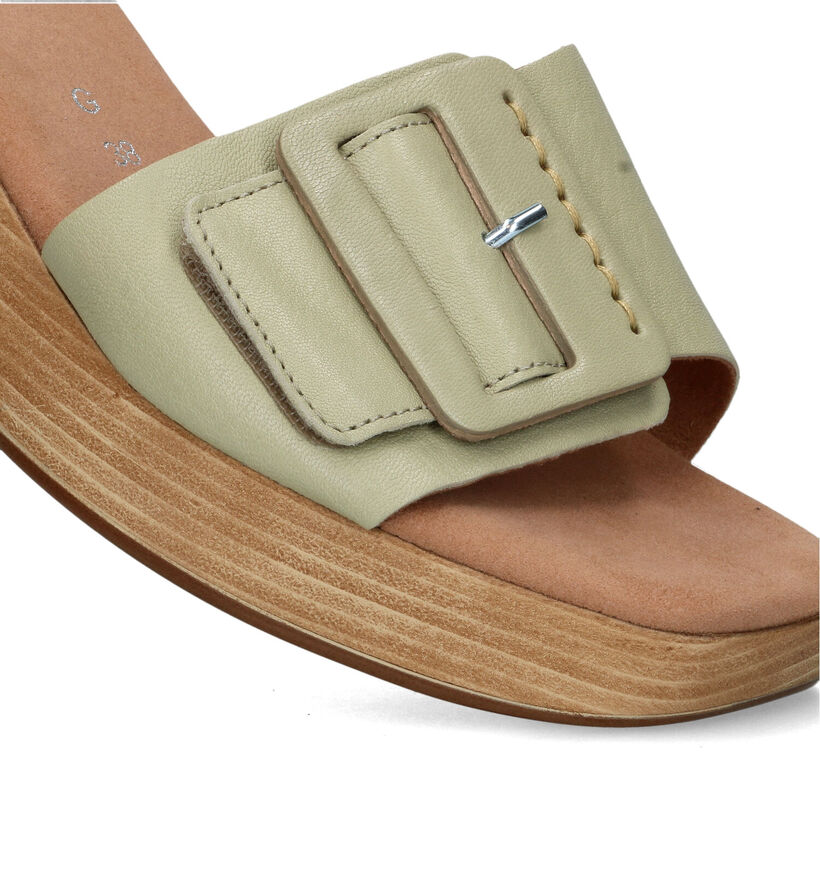 Gabor Comfort Nu-pieds mules en Vert pour femmes (324816)