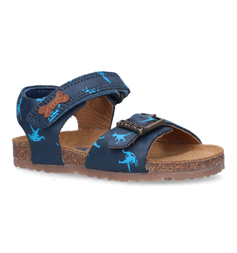 STONES and BONES Losto Blauwe Sandalen in leer (322100)