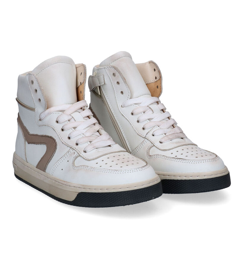 Hip Chaussures hautes en Blanc used look pour filles (307874) - pour semelles orthopédiques