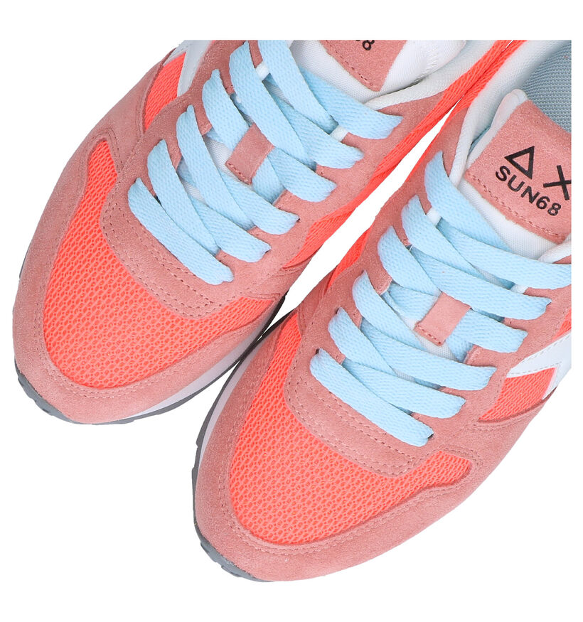 Sun 68 Ally Star Basic Groene Sneakers in daim (287338)