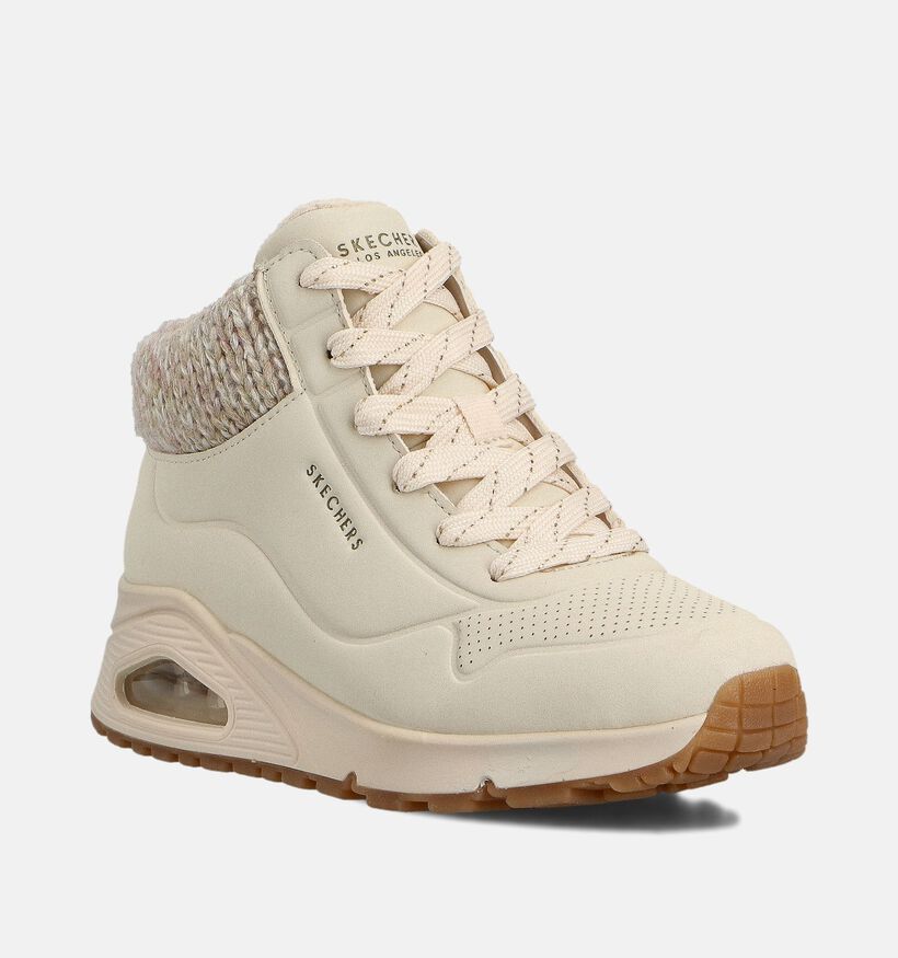 Skechers Uno Gen1 Darling Daze Ecru Sneakers voor jongens, meisjes (360951) - geschikt voor steunzolen