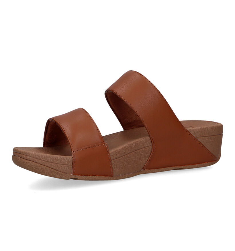 FitFlop Lulu Cognac Slippers in leer (320468)