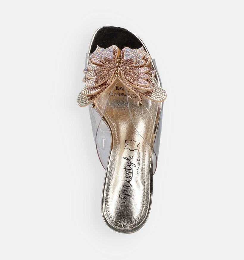 Laura Vita Mira Transparante/Gouden Slippers voor dames (373195)