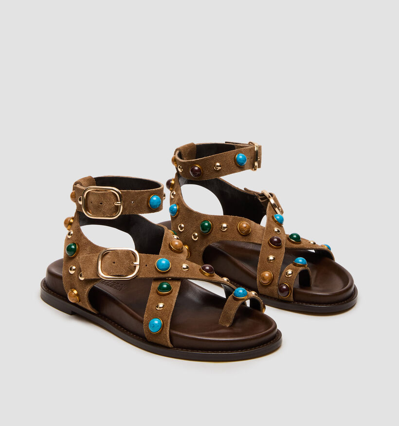 Steve Madden Linear Sandales plates en Violet pour femmes (372103)