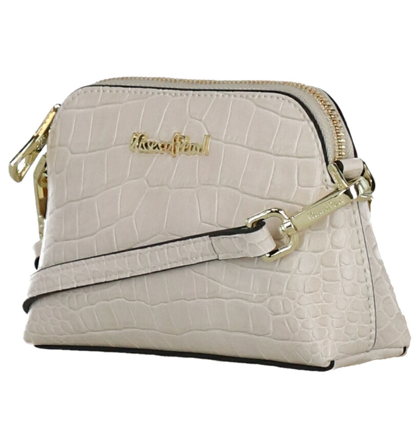 Kisses of Pearl Paula Beige Crossbody Tas in kunstleer (273754)