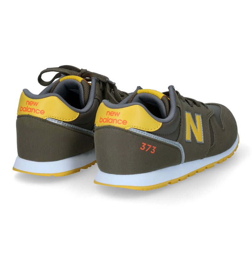 New Balance YC373 Baskets en Kaki pour garçons (312316) - pour semelles orthopédiques