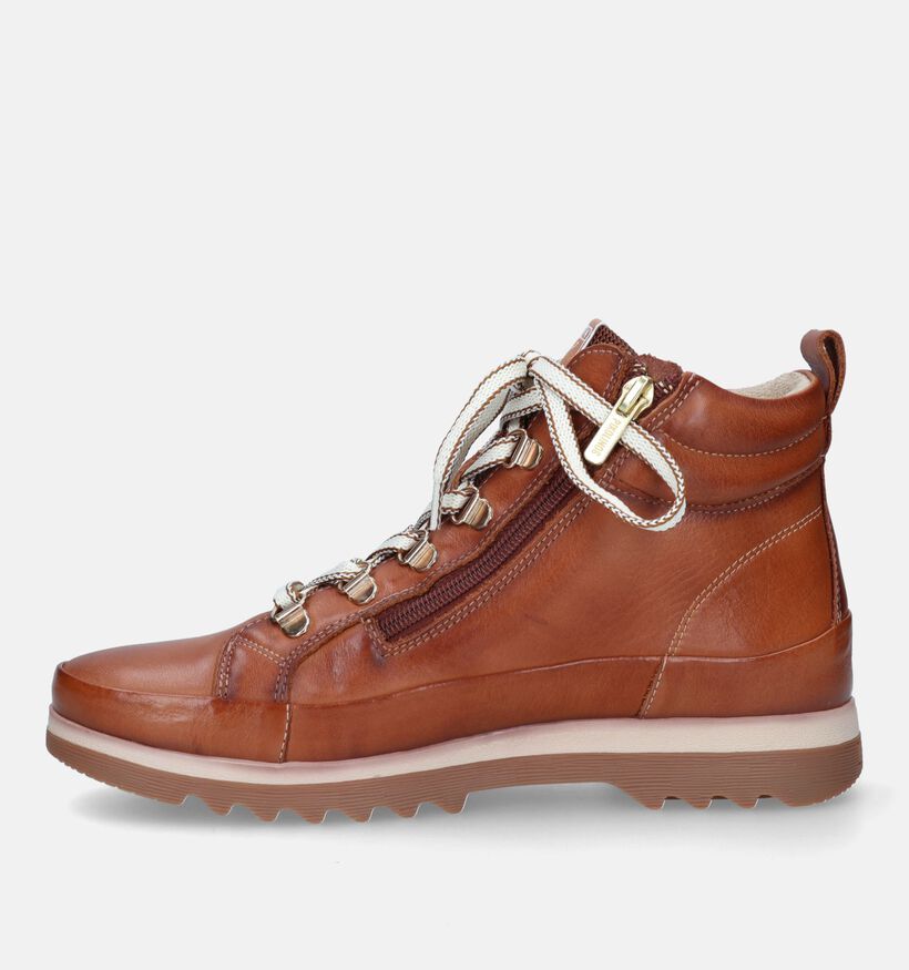 Pikolinos Cognac Veterboots voor dames (337116) - geschikt voor steunzolen