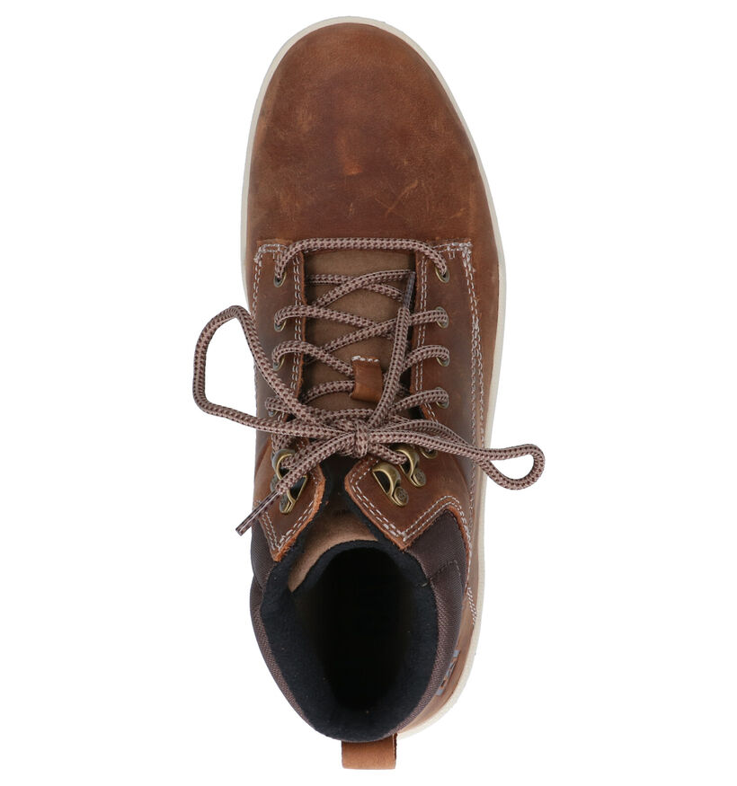 Caterpillar Colfax Mid Cognac Bottines in leer (282688)